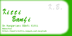 kitti banfi business card